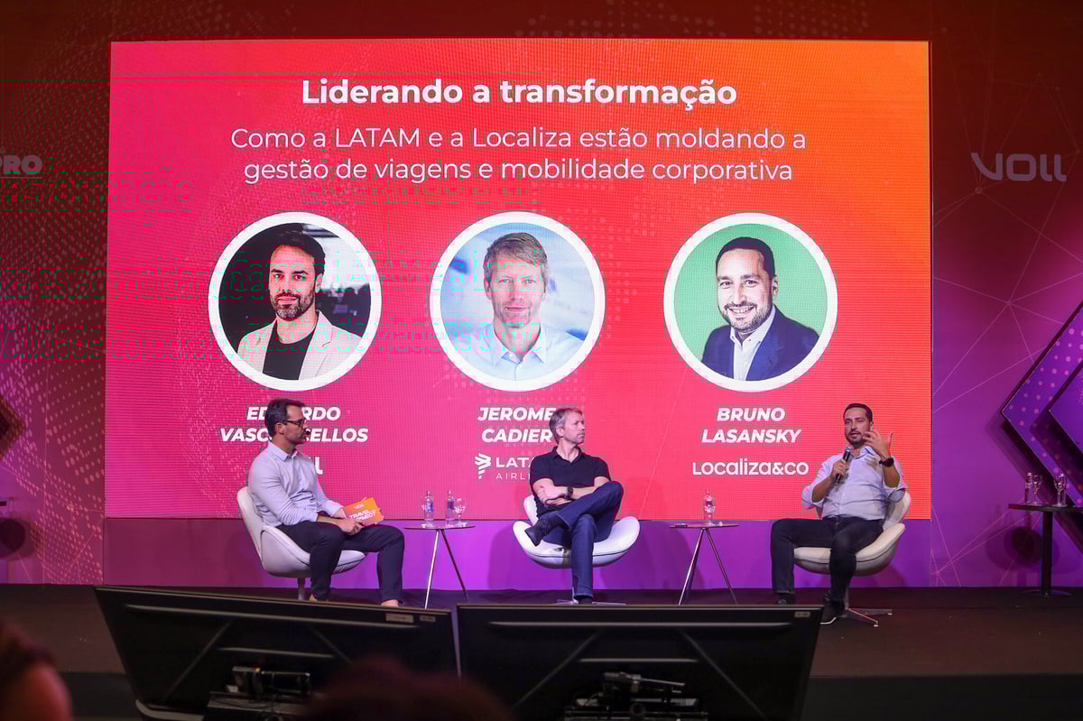 Palestra de encerramento com Jerome Cadier CEO da LATAM, Bruno Lasansky CEO da Localiza&CO e Eduardo Vasconcellos CFO da VOLL