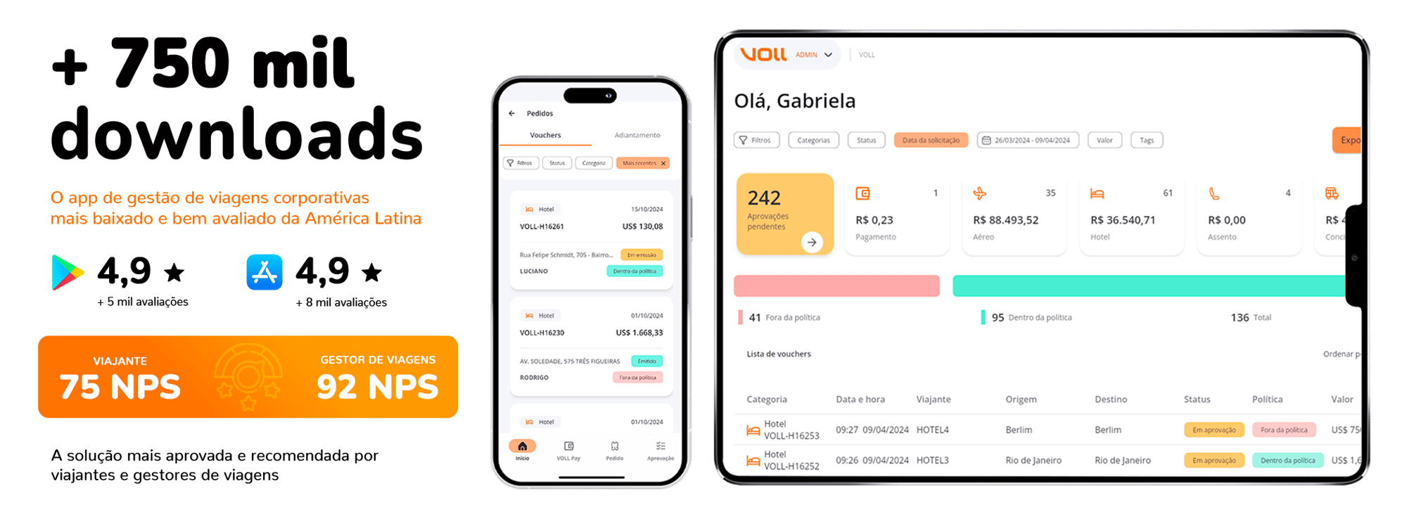 VOLL - O app de gestão de viagens corporativas mais baixado e bem avaliado da América Latina