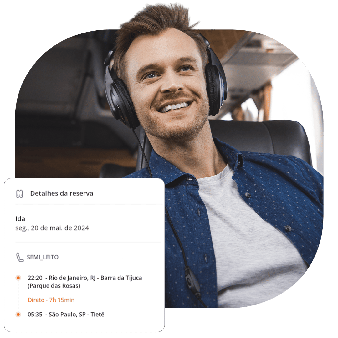 OBT self-booking com passagens rodoviárias online, no módulo de rodoviário online pelo app VOLL